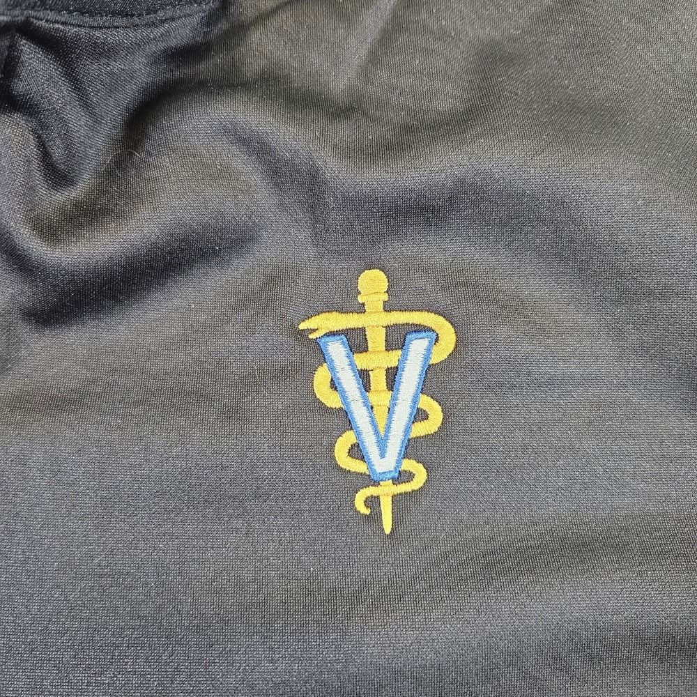 Carhartt Jacket Mens Large Black Veterinarian Logo Rugged Scrub Half Zip‎ - Picture 5 of 14